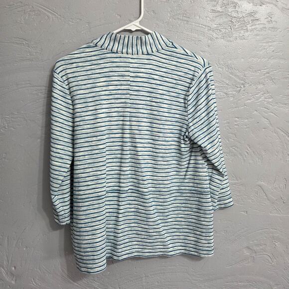 T by TALBOTS Striped Cardigan Open Sweatshirt Woman's Size S - Picture 4 of 7